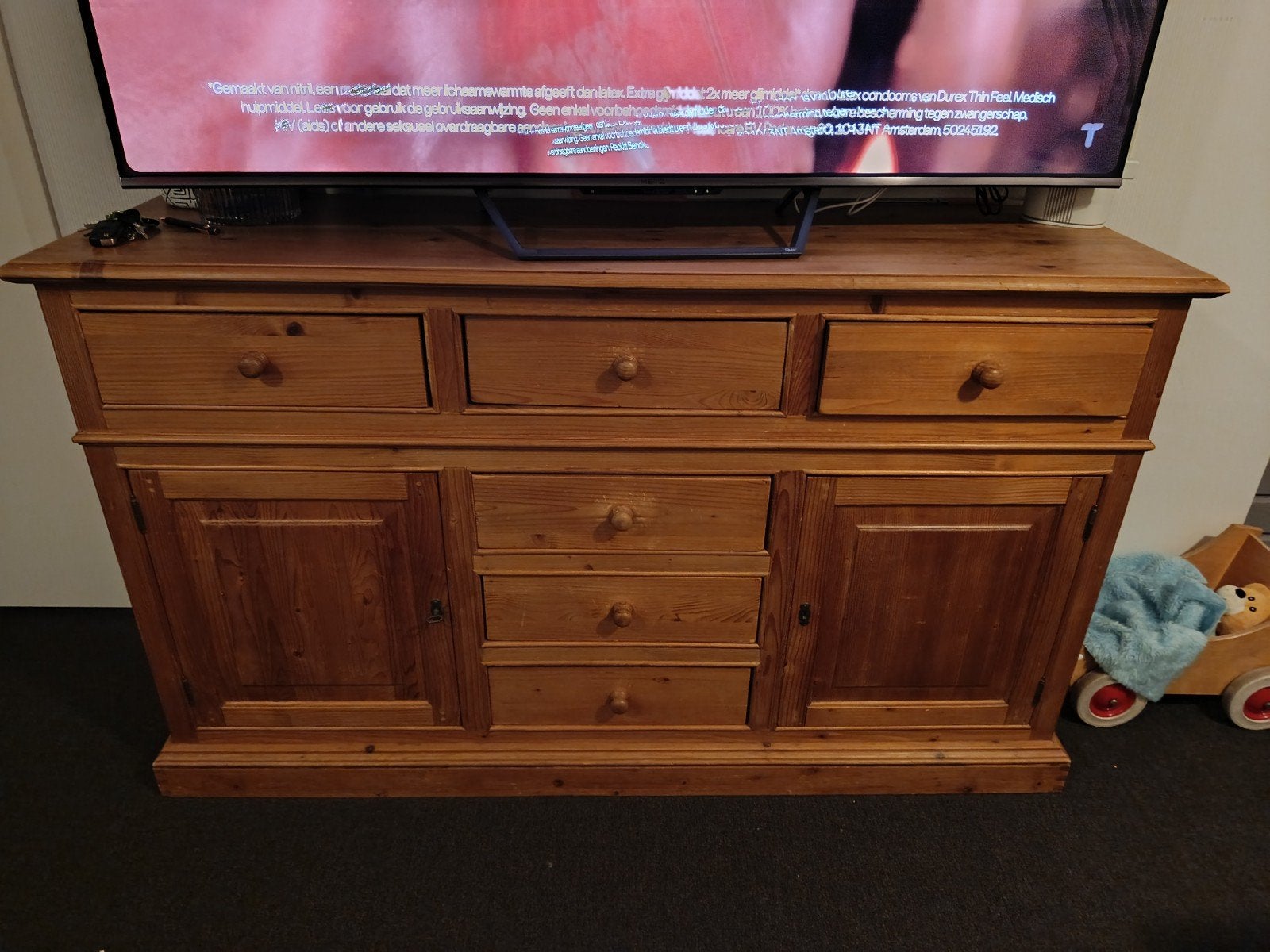 bed, kast, dressoir, Met deur(en), Gebruikt, 200 cm of meer, 150 tot 200 cm