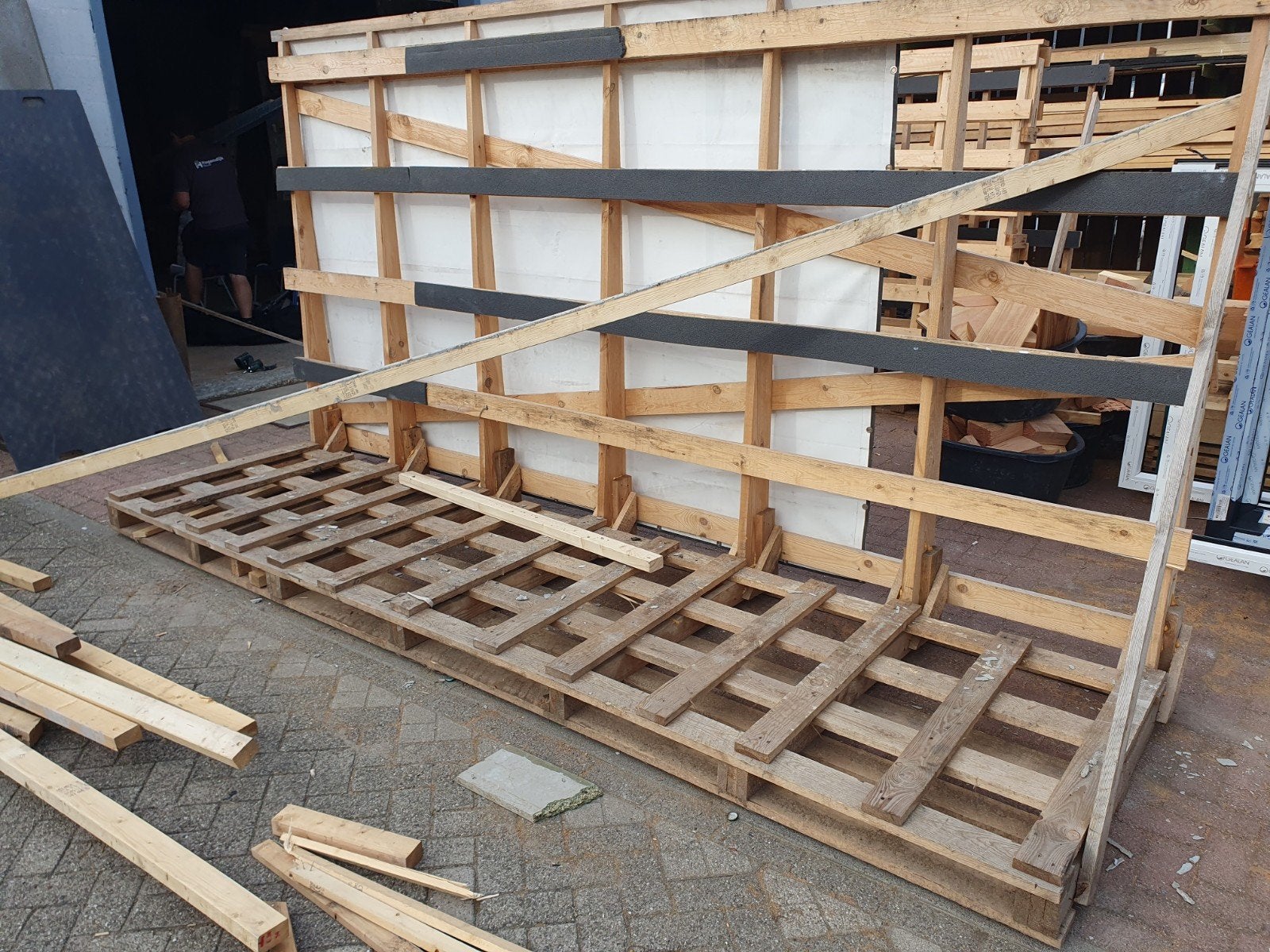 Pallet bokken, Doe-het-zelf en Verbouw, 100 liter of meer, Ophalen, Transportkar