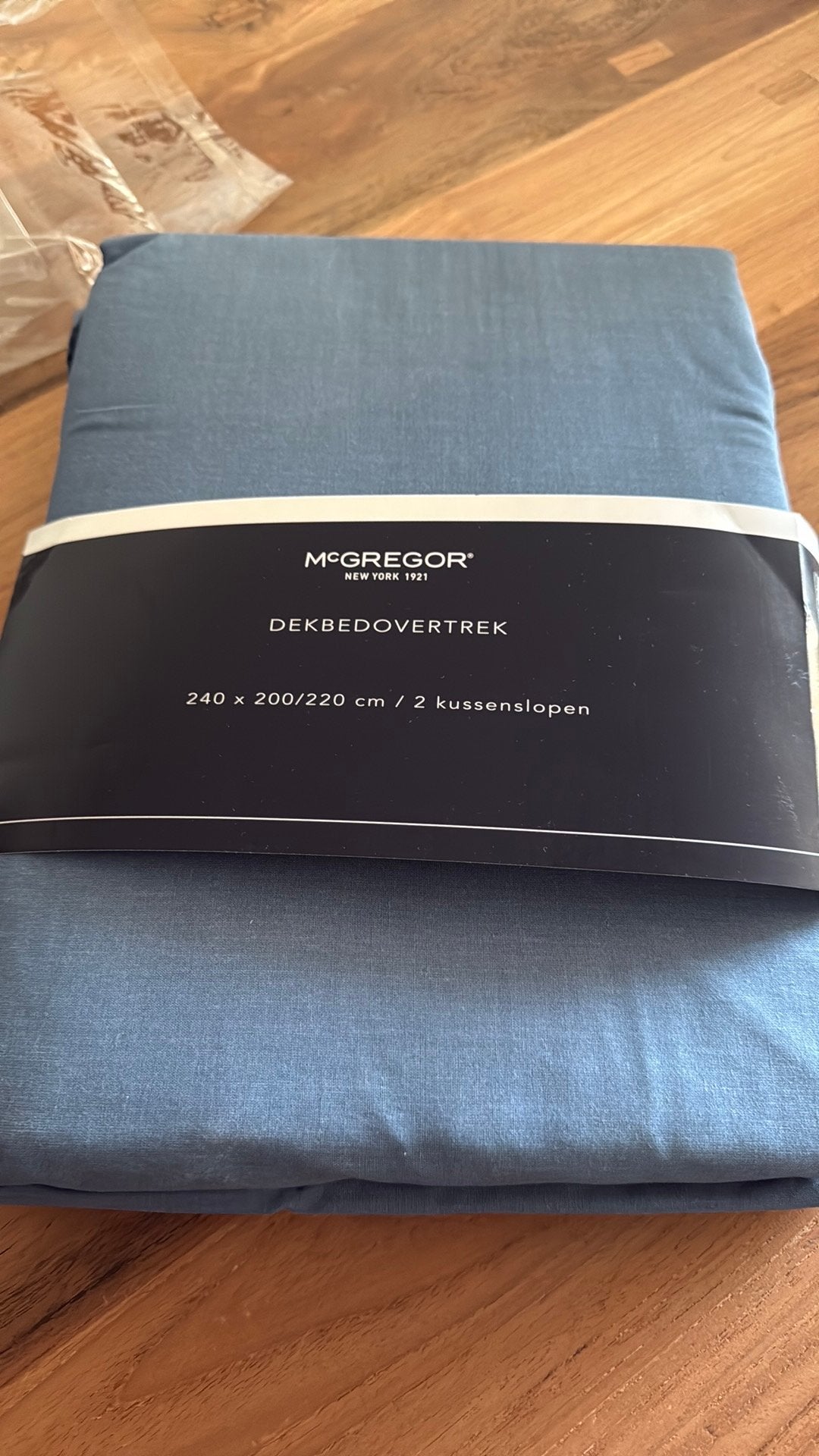 NIEUW DEKBEDOVERTREK McGregor 240x200/220, Blauw, Dekbedovertrek, Katoen, Ophalen of Verzenden