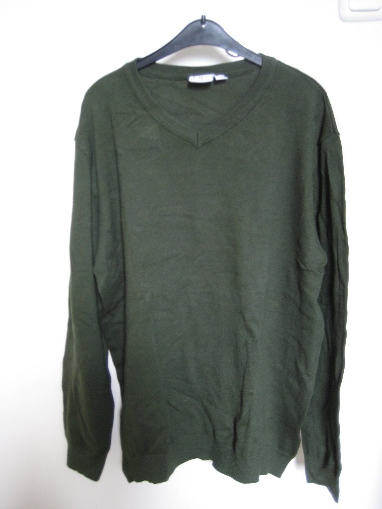 Groene herentrui pullover V-hals maat 2XL NIEUW, Kleding | Heren, Truien en Vesten, Nieuw, Overige maten, Ophalen of Verzenden