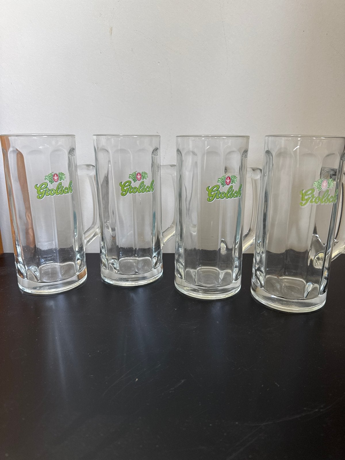 Set van 4 Grolsch bierpullen - Zo goed als nieuw, Ophalen, Zo goed als nieuw, Bierglas