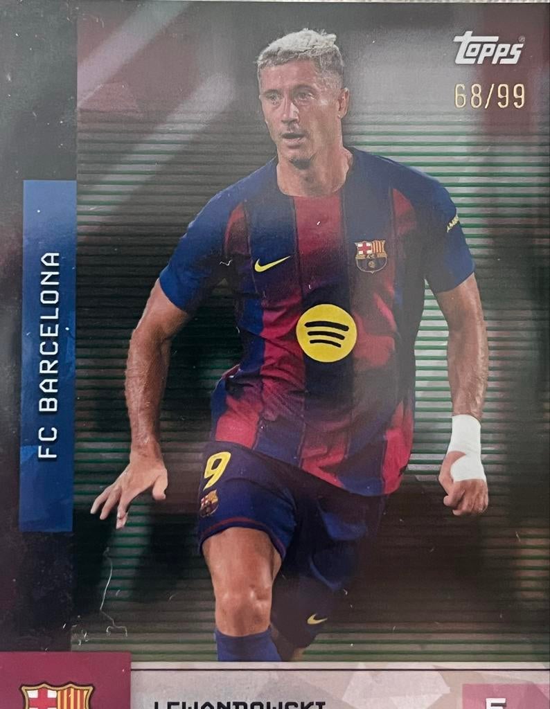 Topps FC Barcelona Lewandowski Spelerskaart 68/99, Ophalen of Verzenden, Zo goed als nieuw