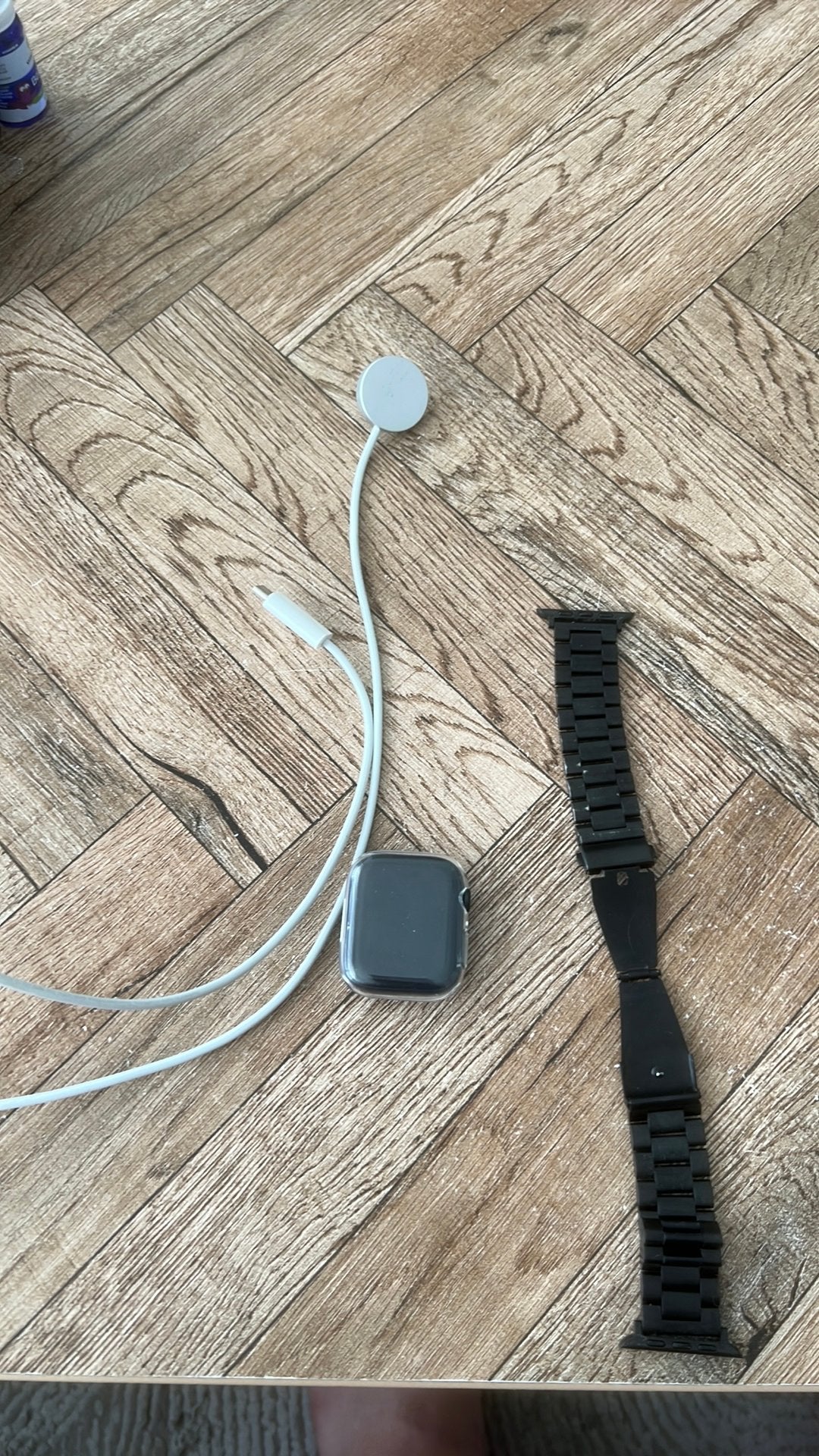 Apple smartwatch series 8 45mm met verschillende armbanden, Ophalen, Zwart, IOS, Zo goed als nieuw