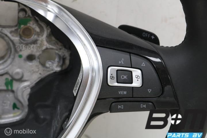 Leder multifunct. stuur + flippers VW Golf 7 5G0419091BG, Gebruikt