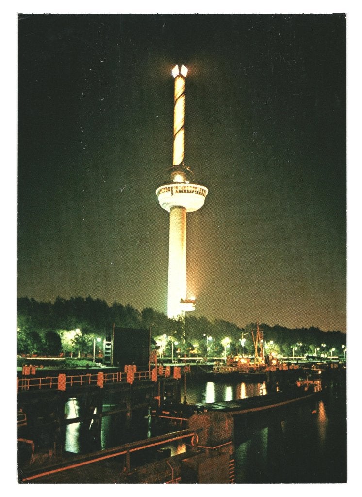 988404 Rotterdam ZH 1980 Wederopbouw Euromast Gelopen, Ophalen of Verzenden, 1960 tot 1980, Gelopen, Zuid-Holland