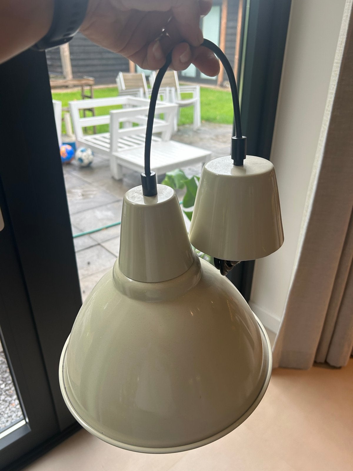 IKEA Hektar hanglamp - lichtgrijs, zo goed als nieuw, Ophalen of Verzenden, Zo goed als nieuw, Metaal, E27 (groot)