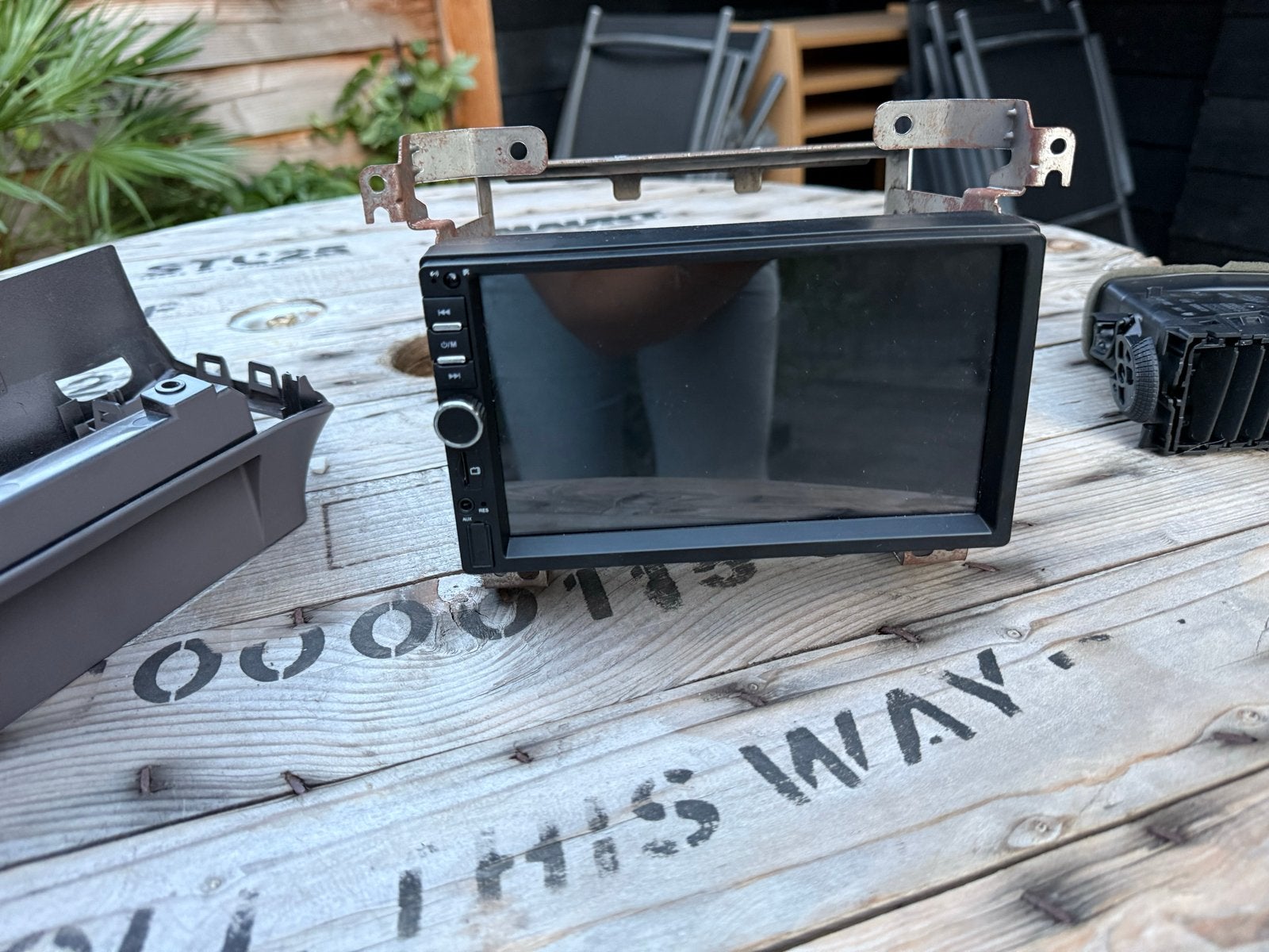 CarPlay autoradio met frame voor Nissan Micra K12, Ophalen of Verzenden, Gebruikt