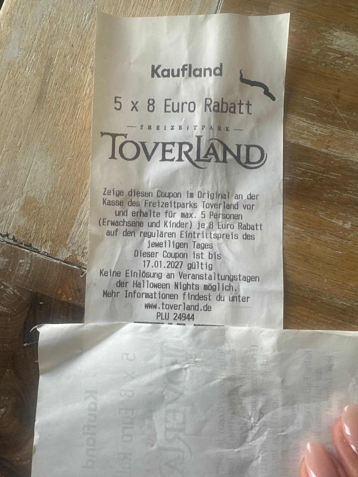 Kortingsvoucher Toverland, Drie personen of meer, Ticket of Toegangskaart