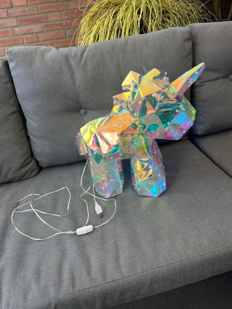 Unicorn lamp, led unicorn lamp usb aansluiting, Verzenden, Zo goed als nieuw, Lamp
