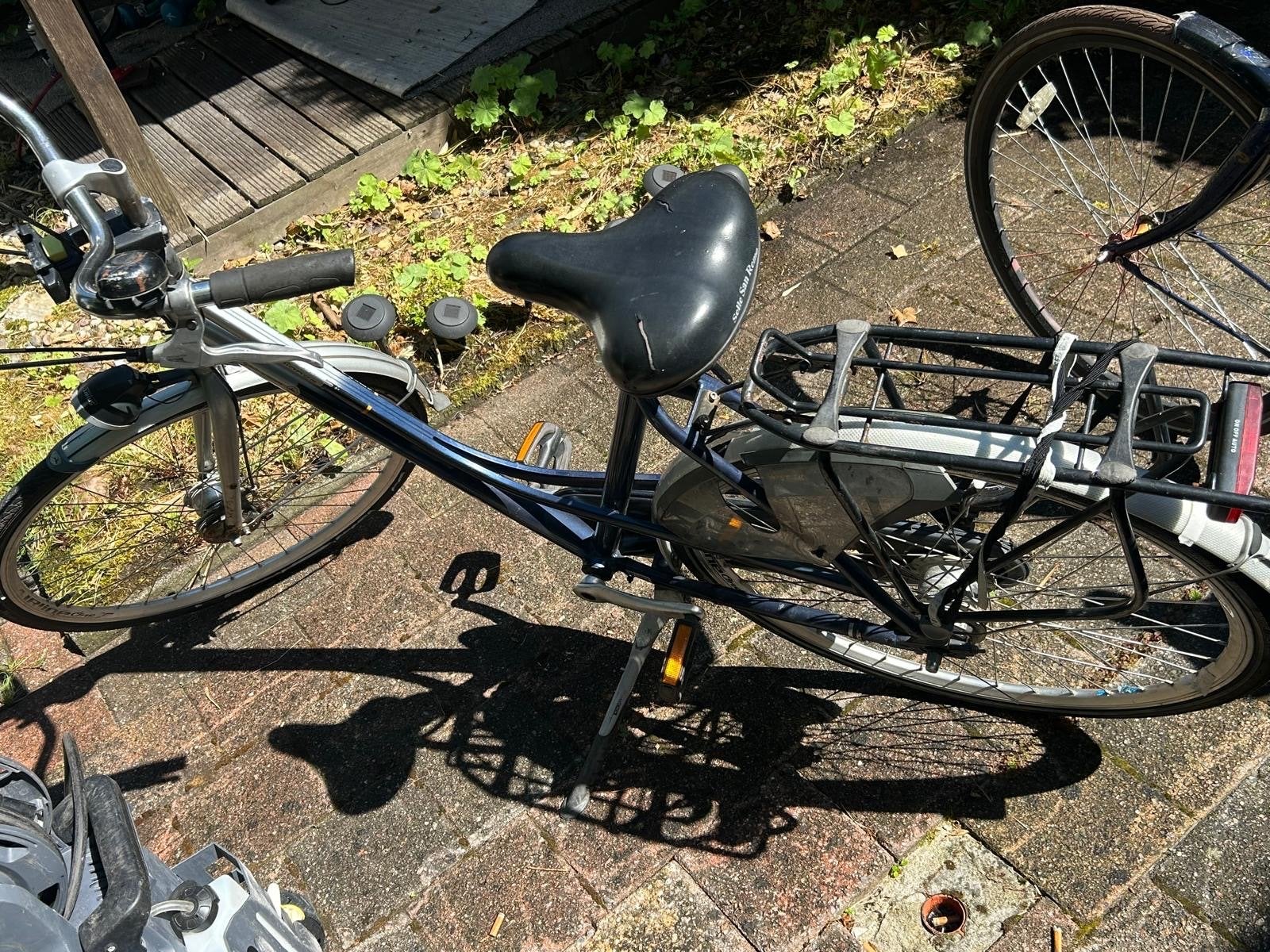 Damesfiets met lage instap en bagagedrager, Fietsen en Brommers, Fietsen | Dames | Damesfietsen, Terugtraprem, 50 tot 53 cm, Ophalen