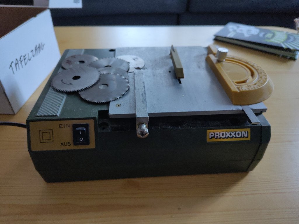 Proxxon KS 220 tafelcirkelzaag, met 6 extra zaagbladen, Minder dan 30 mm, Gebruikt, Proxxon, Overige typen