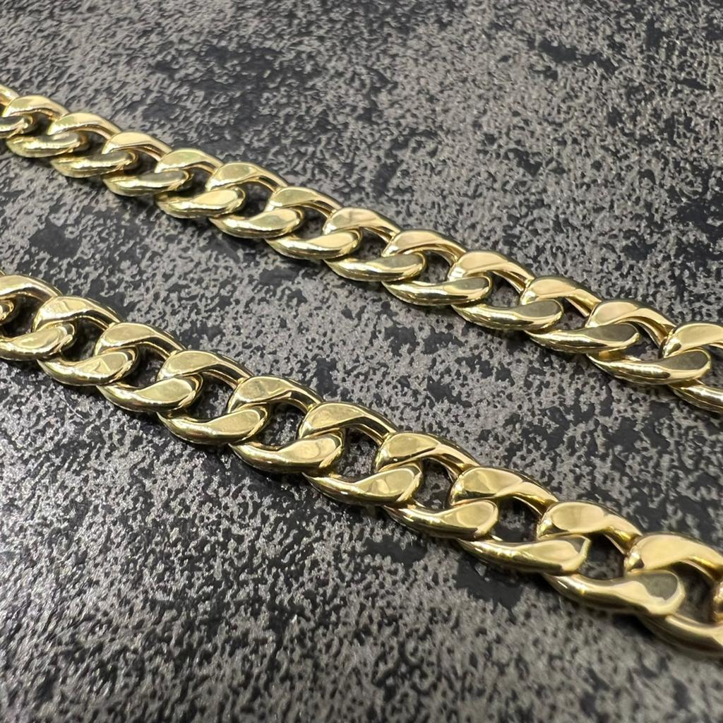 14 karaats gouden ketting cuban schakel italy, Sieraden, Tassen en Uiterlijk, Ophalen of Verzenden, Nieuw, Goud