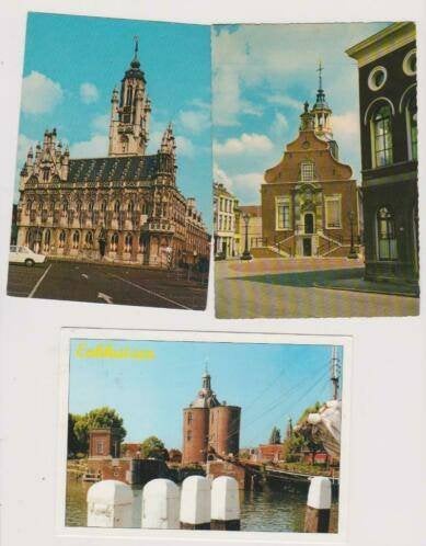 ansichtkaarten Exloo, Schiedam, Middelburg, Enkhuizen, Ophalen of Verzenden, 1960 tot 1980, Noord-Brabant