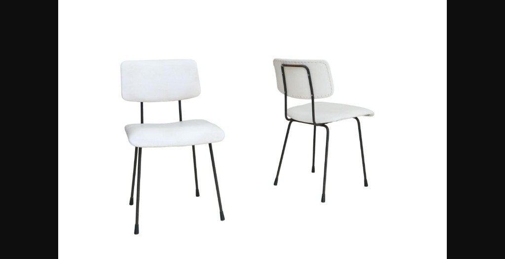 Set van twee Nederlandse Gispen 1231 stoelen, Huis en Inrichting, Stoelen, Ophalen, Gebruikt, Twee, Wit