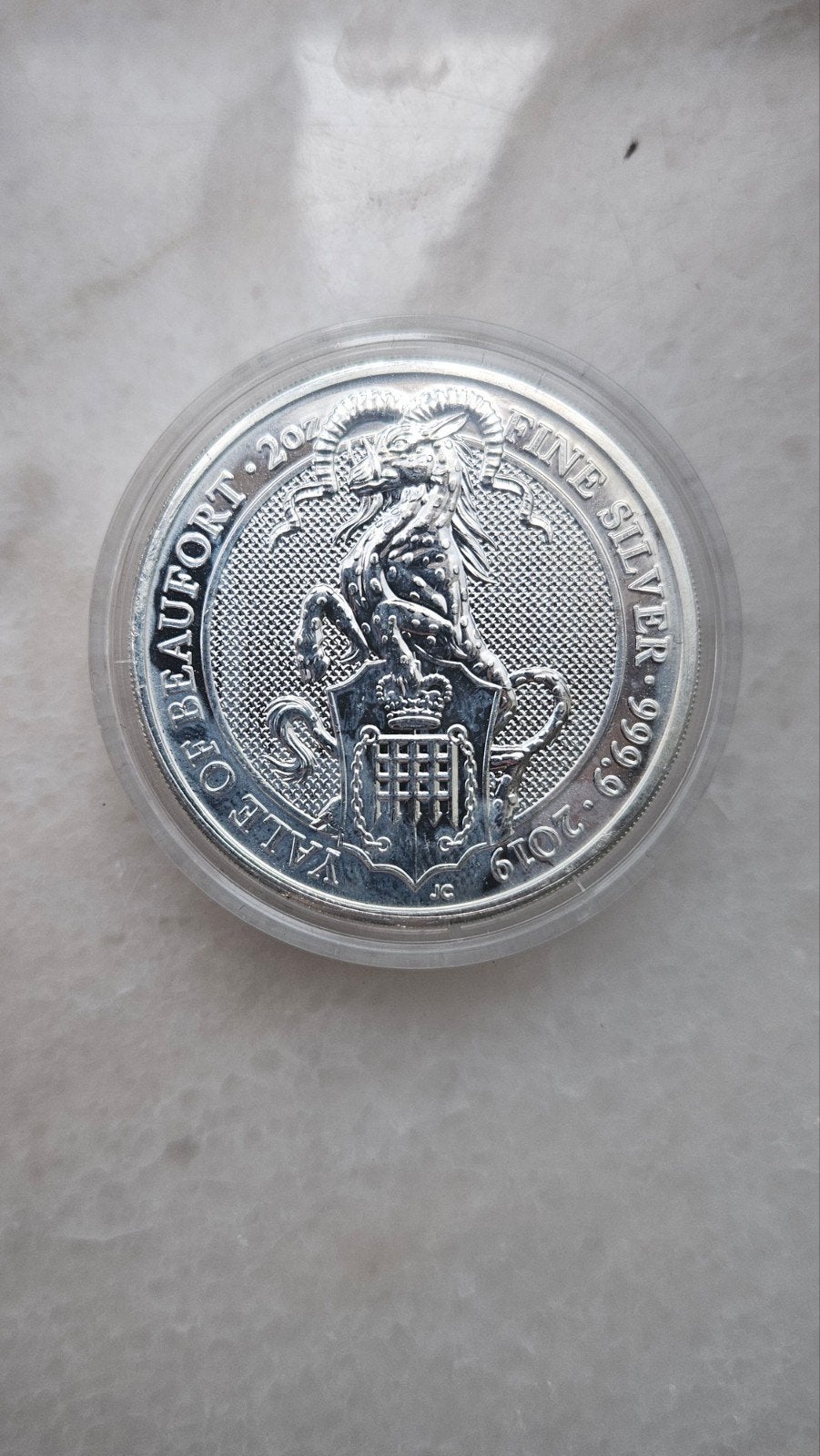 2 ounce queens beast yale of beaufort, Ophalen of Verzenden, Zilver