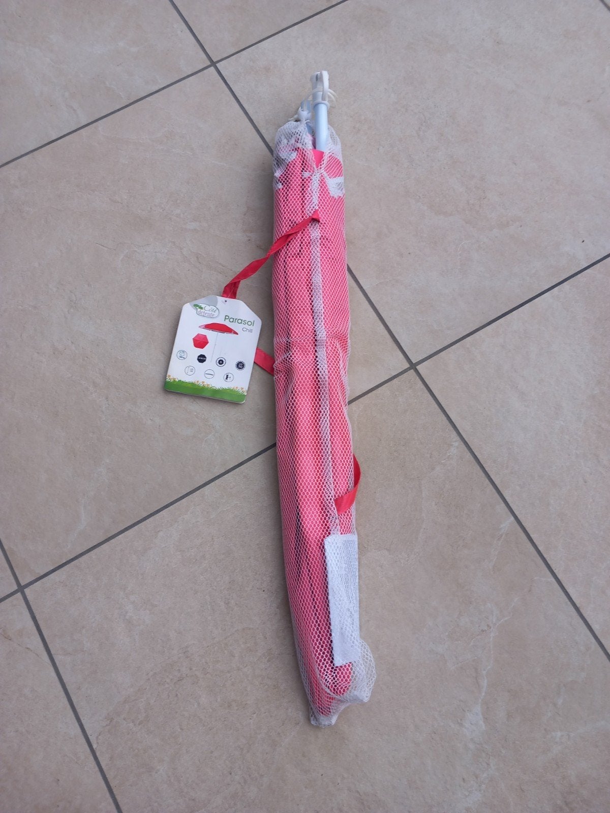 Nieuwe Côté Détente Strandparasol Chill - Roze, Ophalen, Nieuw, 1 tot 2 meter, Strandparasol