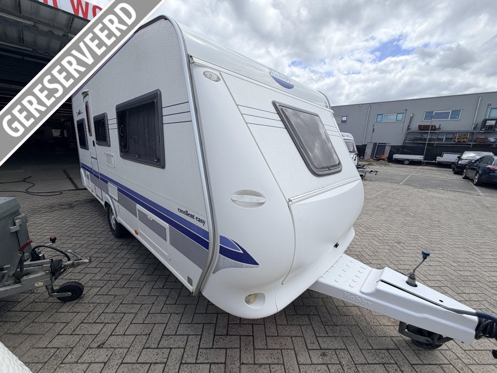 Hobby excellent easy 495 UL Enkele bedden Mover tent, Caravans en Kamperen, Caravans, Bedrijf, tot en met 4, 1000 - 1250 kg, Rondzit