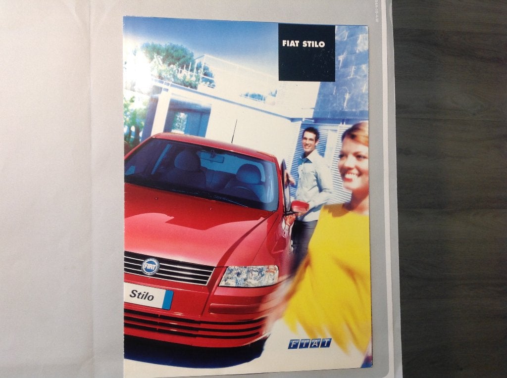 Fiat Stilo 2 drs en 4 drs folder NED 8 blz 2003 met bijlagen, Ophalen of Verzenden, Nieuw, Overige merken