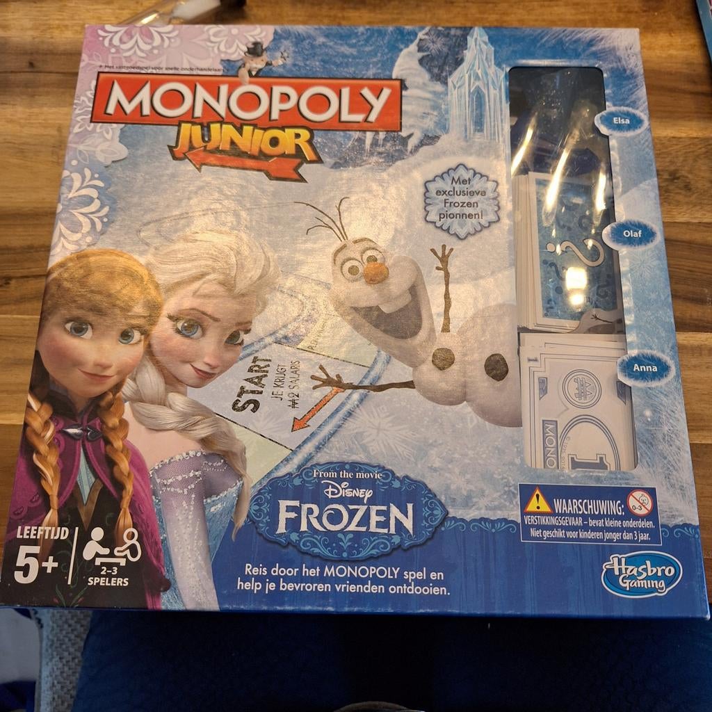 Monopoly Junior Disney Frozen Bordspel, Drie of vier spelers, Ophalen of Verzenden, Gebruikt, Hasbro Gaming