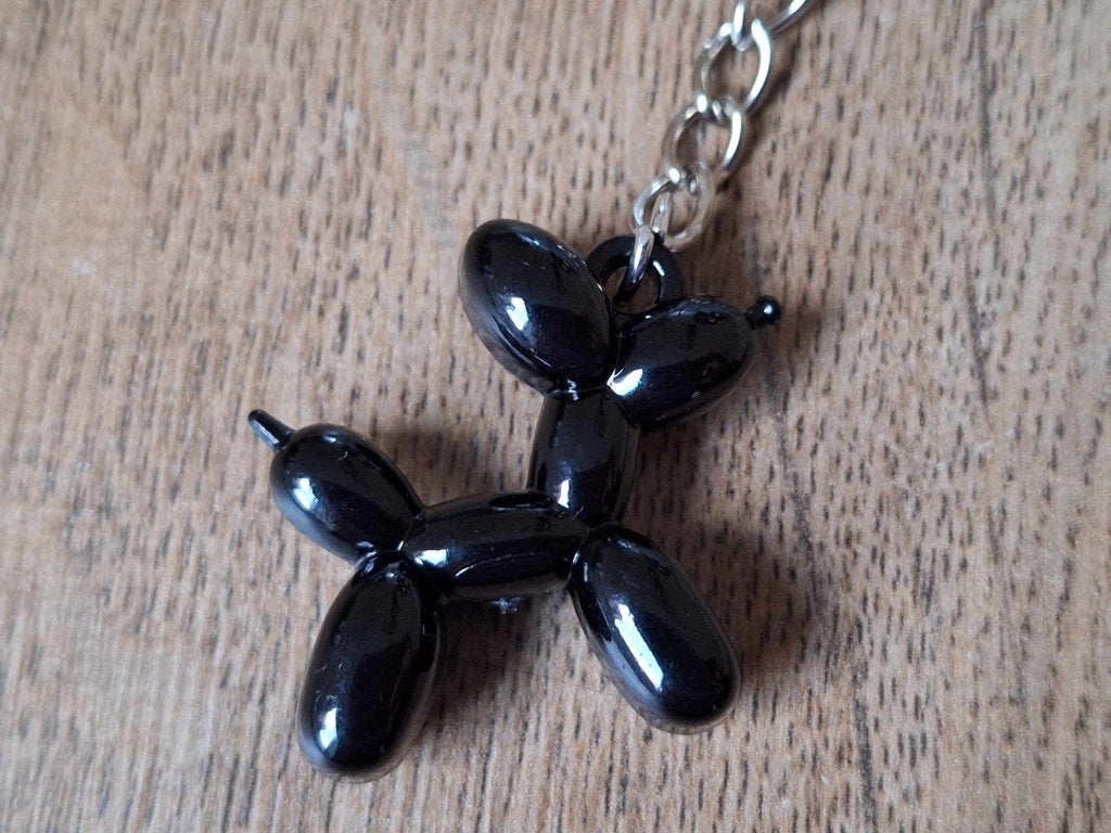 Sleutelhanger : Ballon Hondje : Zwart !!, Info@keycharms.nl, Overige typen, Nieuw, Medemblik