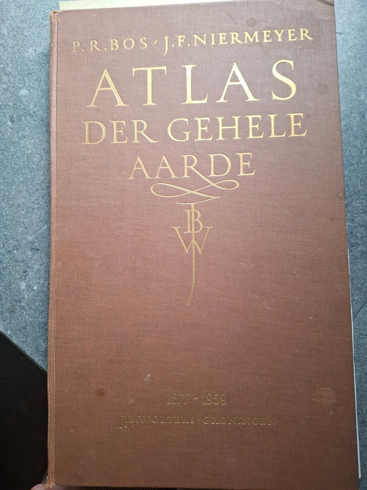 Bos-Niermeyer Schoolatlas der Gehele Aarde - 40e druk 1959, Gelezen, Bosatlas, Ophalen of Verzenden, 1800 tot 2000