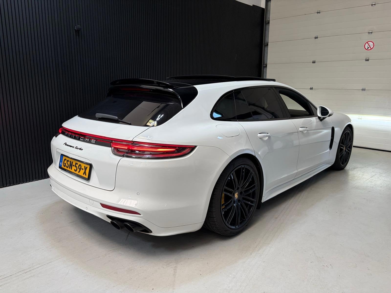 Porsche Panamera Sport Turismo 4.0 Turbo turismo fabrieksgar, Auto's, Automaat, Dealer onderhouden, Gebruikt, Wit