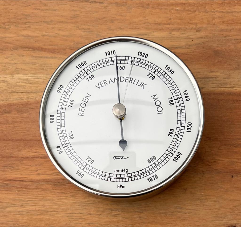 Fischer Barometer 15 Edelstaal - Nauwkeurige Weermeting, Ophalen of Verzenden, Nieuw, Barometer