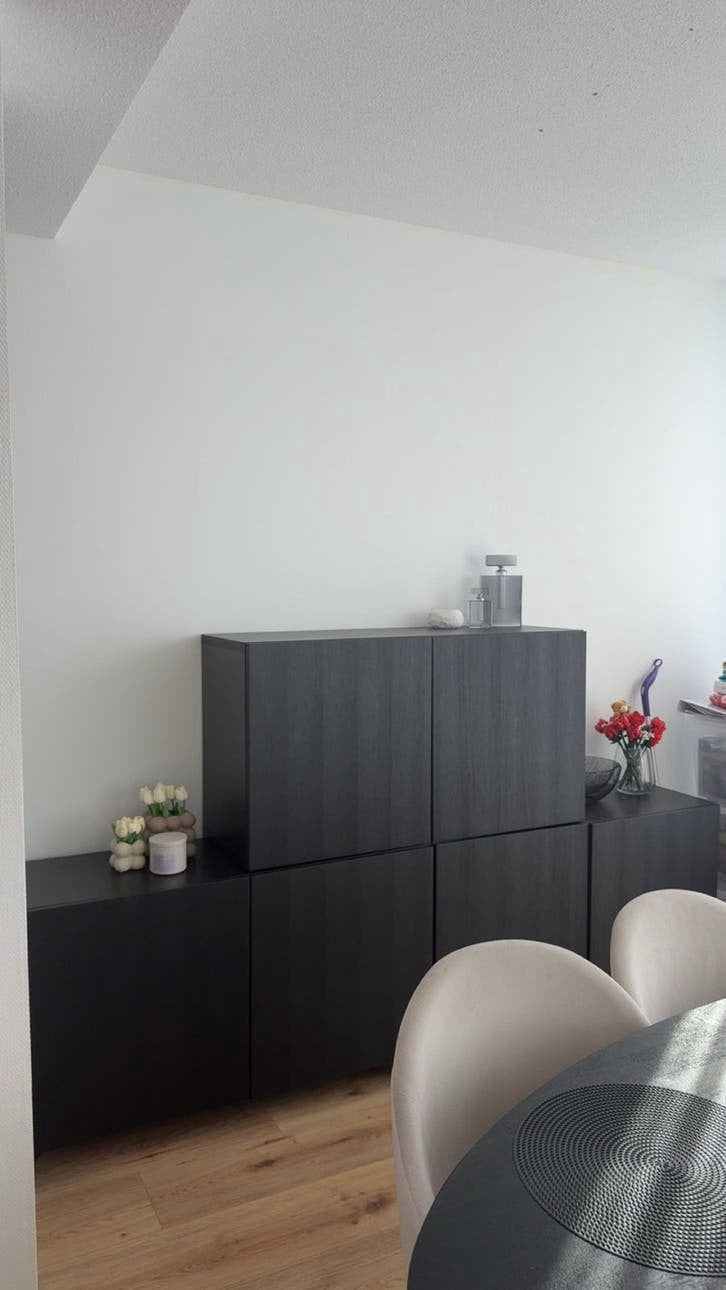 IKEA Besta dressoir, zwartbruin, zelf samengesteld, Ophalen, Gebruikt, 150 tot 200 cm, 25 tot 50 cm