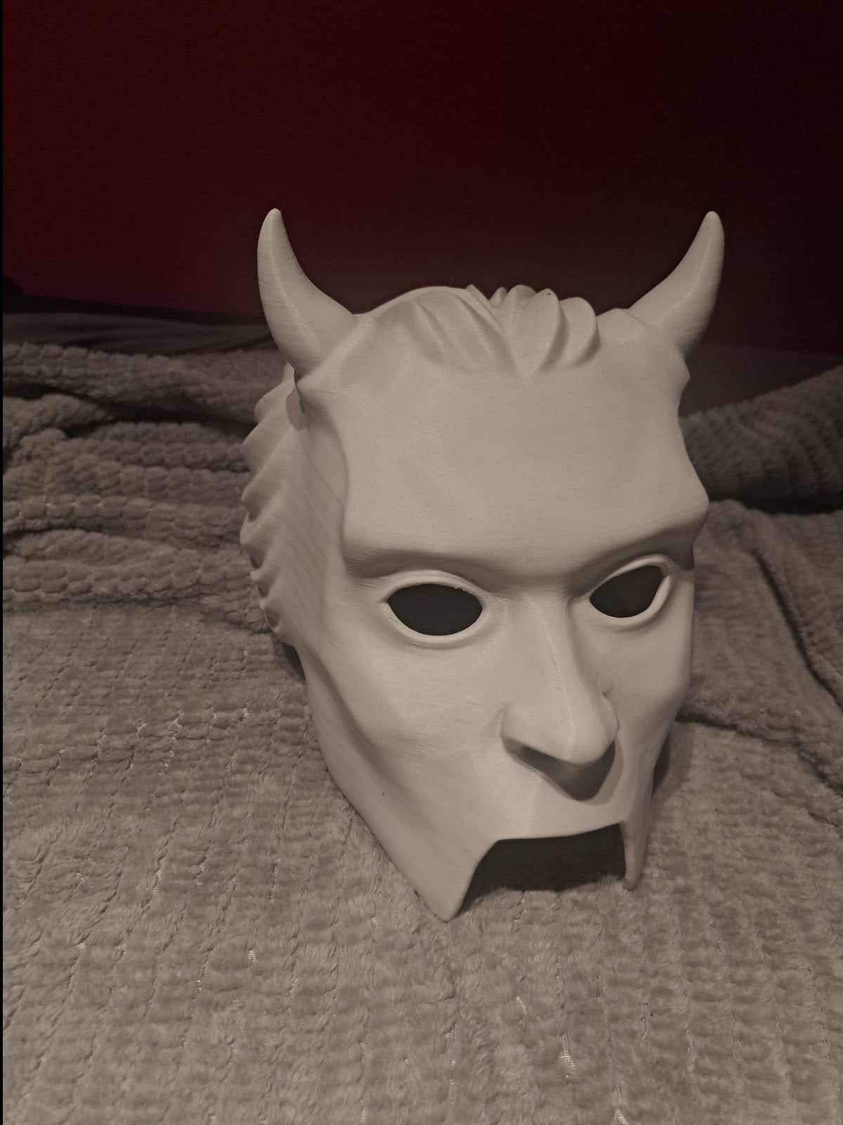 Ghost Nameless Ghoul Masker - Wit 3D Geprint, Ophalen of Verzenden, Zo goed als nieuw, Toneelattributen of Onderdelen