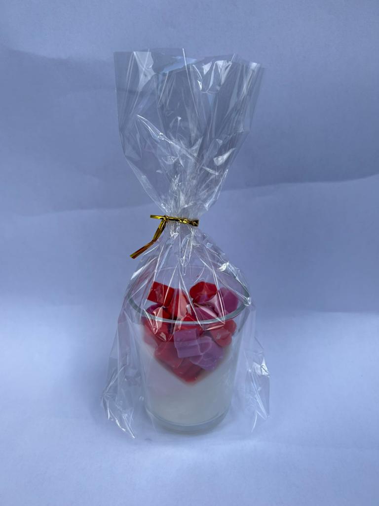 Handmade hartjes kaars, Ophalen of Verzenden, Nieuw, Overige materialen