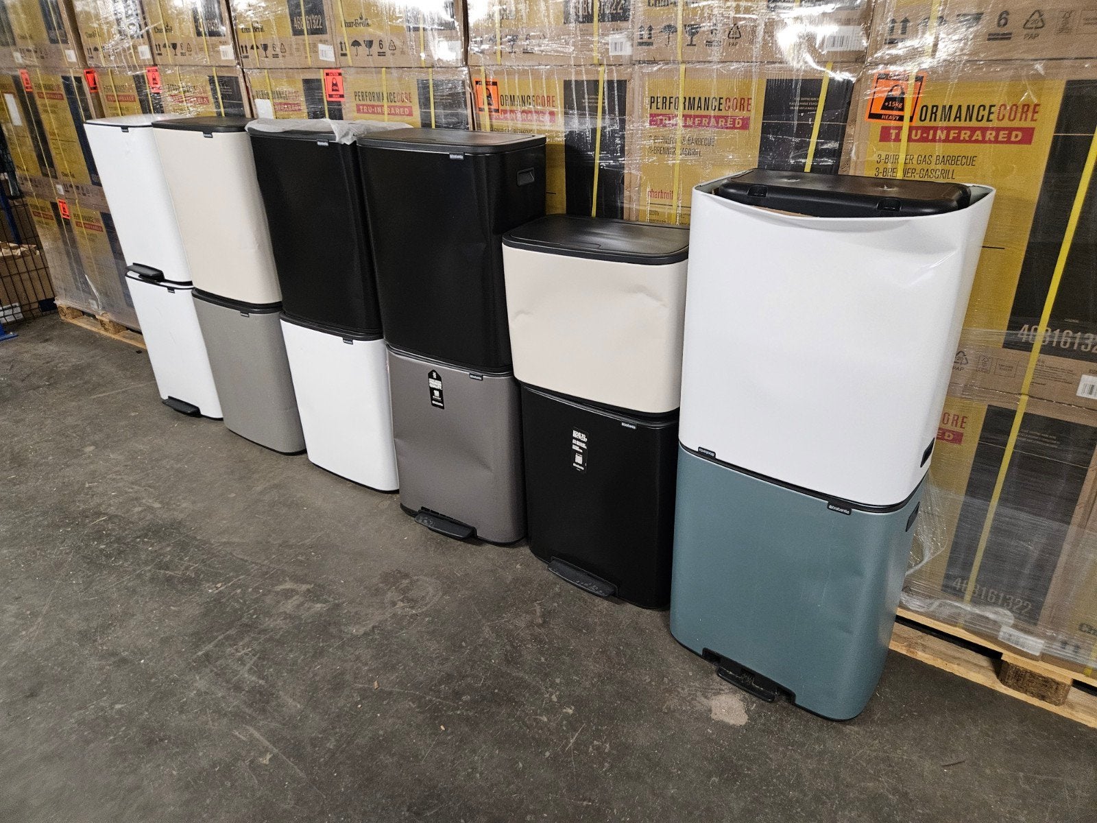 Partij Brabantia afvalbakken – voor de handige Harry – €250, 50 – 75, Gebruikt, Met pedaal, 40 liter of meer