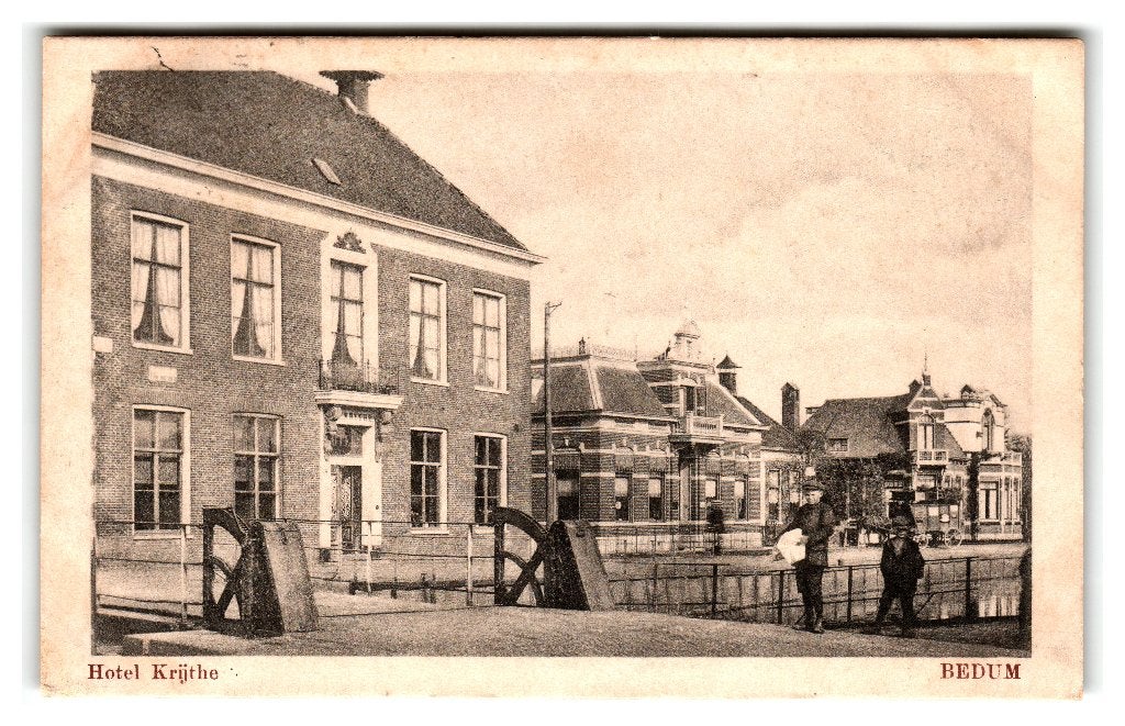Bedum, Hotel Krijthe, Verzenden, Voor 1920, Gelopen, Groningen