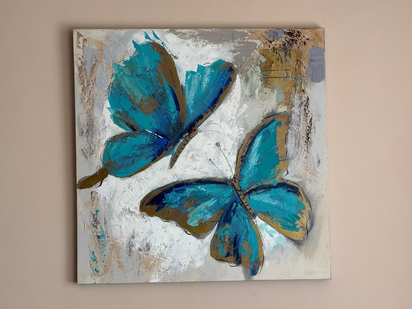Vlinder schilderij gekocht bij Richmond Interiors, Antiek en Kunst, Kunst | Schilderijen | Modern, Ophalen, Dieren