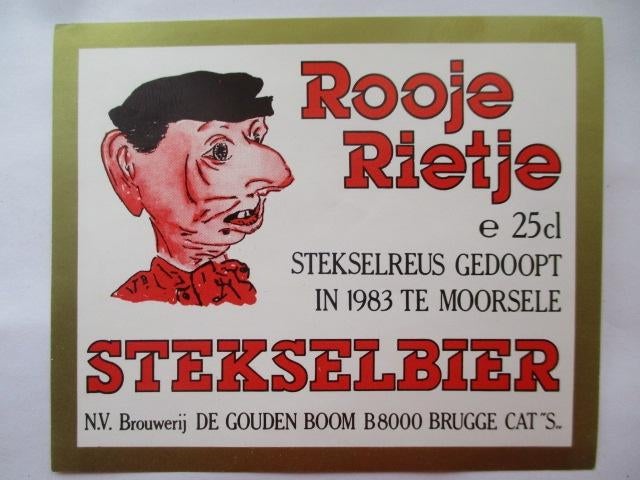 bieretiket Belgie 7-5 (14P) gouden boom, Verzamelen, Biermerken, Ophalen of Verzenden, Nieuw, Overige typen, Overige merken
