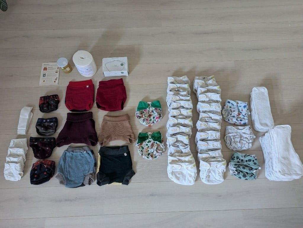 Complete set wasbare luiers (nieuwprijs €1350,-), Ophalen of Verzenden, Zo goed als nieuw
