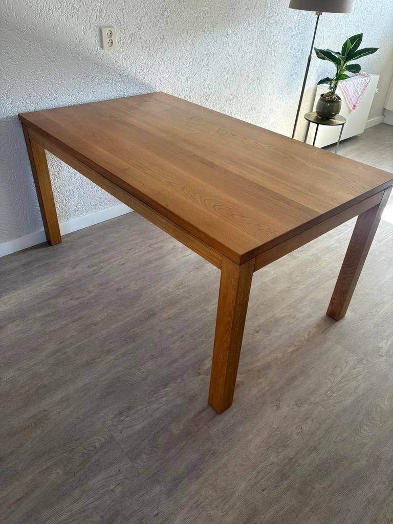 Eiken tafel, Huis en Inrichting, Tafels | Eettafels, Ophalen, 50 tot 100 cm, Zo goed als nieuw, 150 tot 200 cm