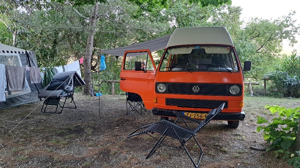 VW T3 Camper 1,9 ltr Diesel 1 YA watergekoeld 47kw., Chemisch toilet, Reservewiel, Luifel, Volkswagen