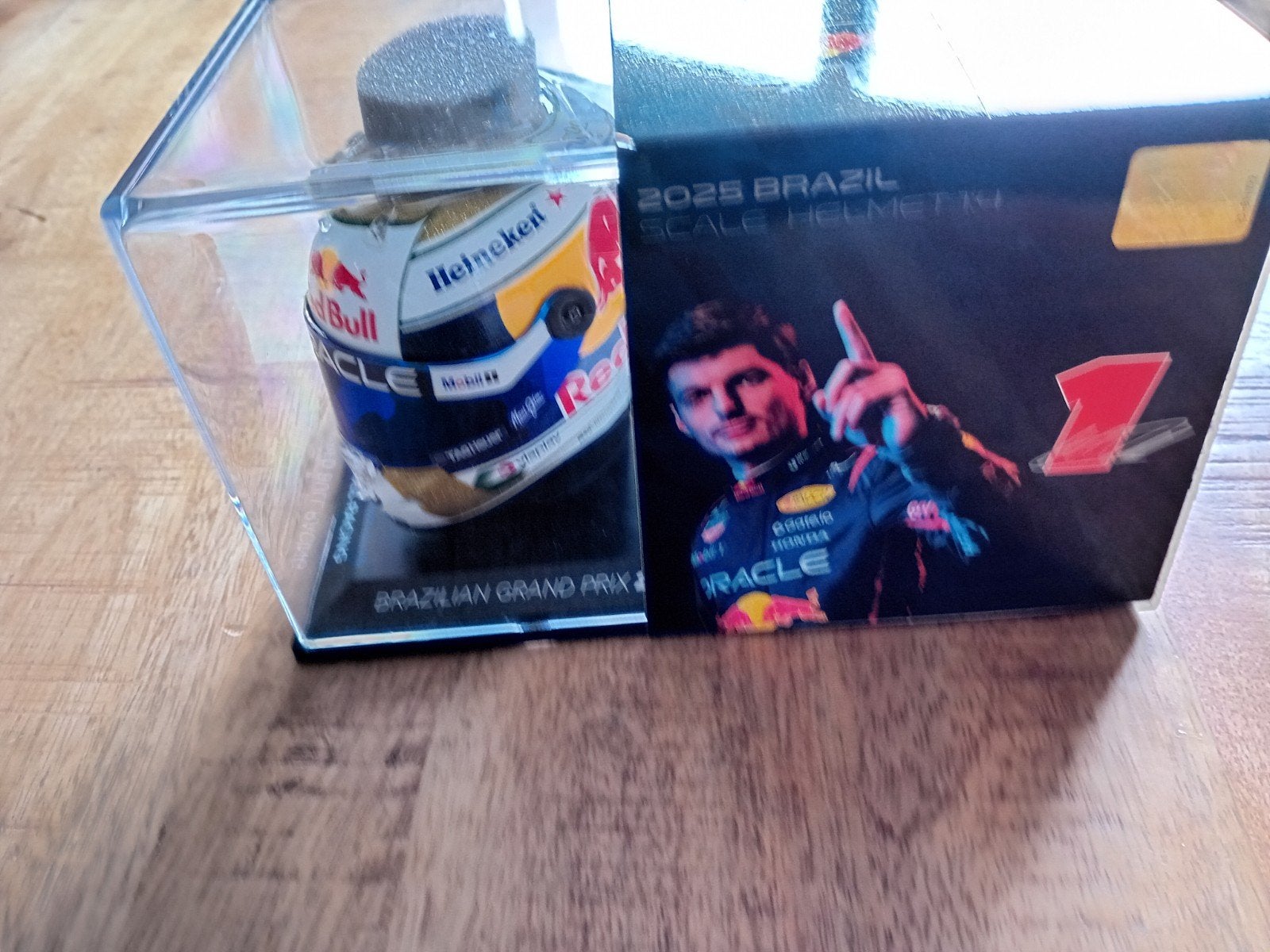 Max Verstappen 1/4 helm Brazilië 2025, Verzamelen, Automerken, Motoren en Formule 1, Ophalen of Verzenden, Zo goed als nieuw, Formule 1