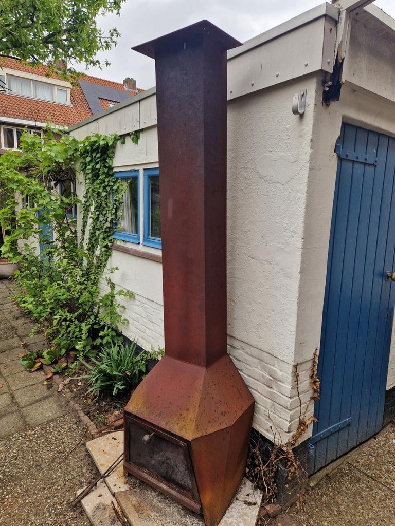 Gratis Openhaard van ijzer, Tuin en Terras, Ophalen, Gebruikt
