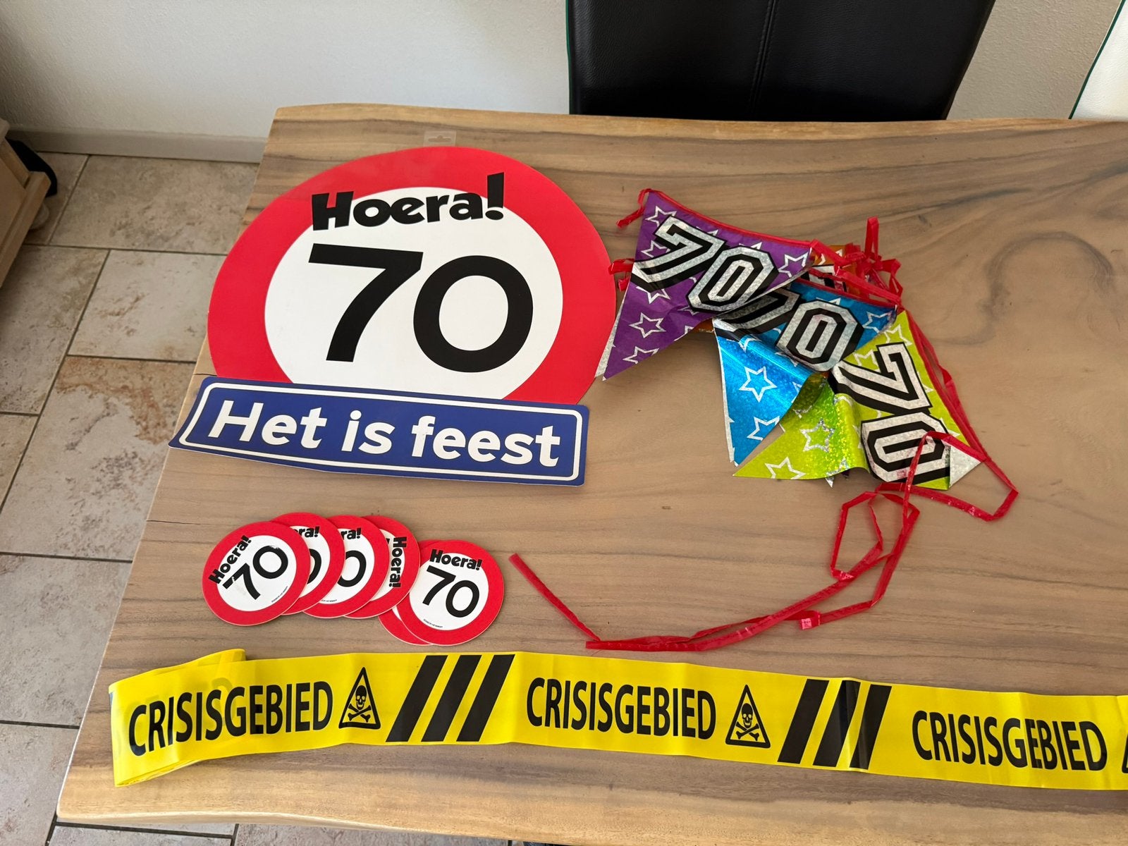 70 jaar versiering, Ophalen of Verzenden, Zo goed als nieuw, Versiering, Verjaardag