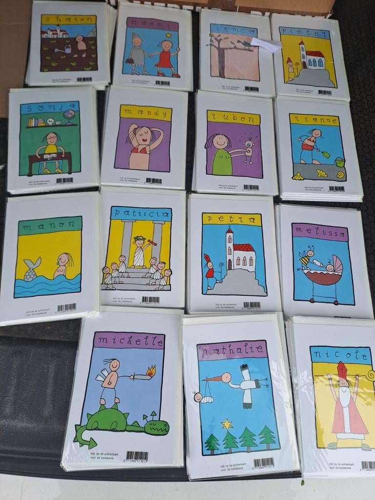 Markthandel wenskaarten met namen zeer divers, Diversen, Rommelmarktspullen, Ophalen of Verzenden, Nieuw