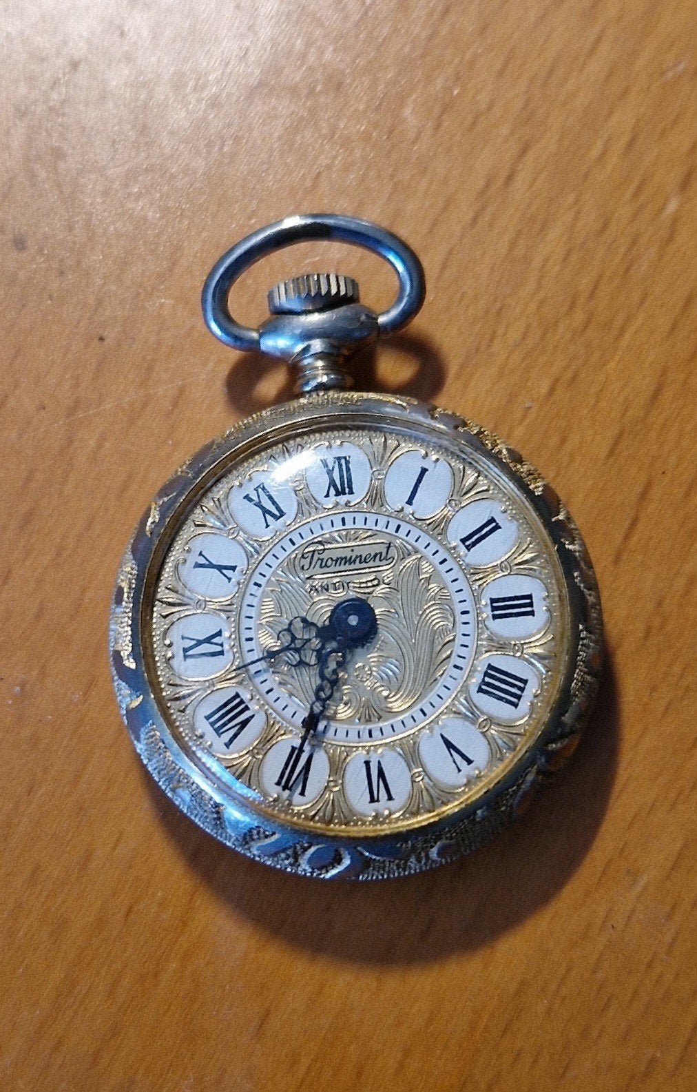 Antiek Prominent Zakhorloge - Verguld met Bloemmotief, Overige merken, Overige materialen, Zakhorloge, 1900 tot 1930