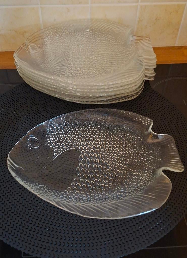 Arcoroc visschalen-visborden (11x), 3 maten, Huis en Inrichting, Keuken | Servies, Ophalen of Verzenden, Glas, Overige stijlen