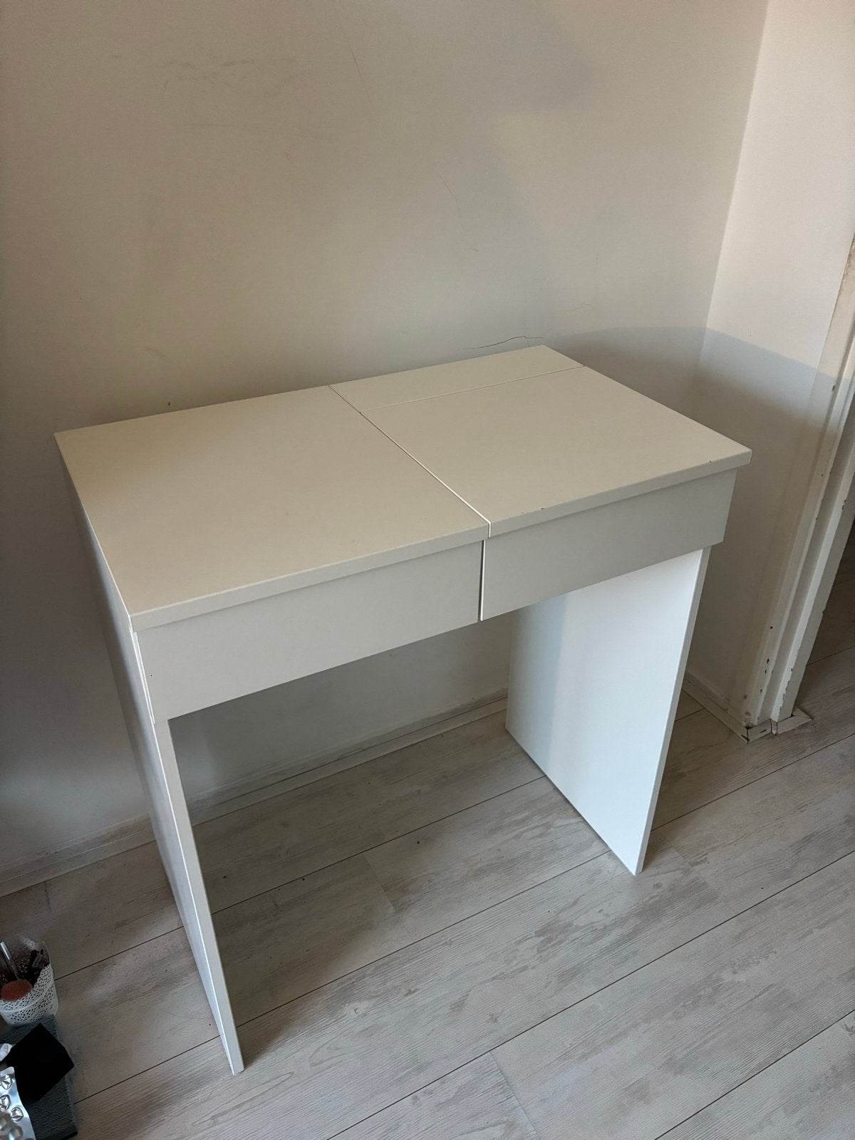 IKEA BRIMNES Kaptafel/Bureau - Wit, 70x42 cm, Ophalen, 50 tot 100 cm, Zo goed als nieuw, Minder dan 100 cm