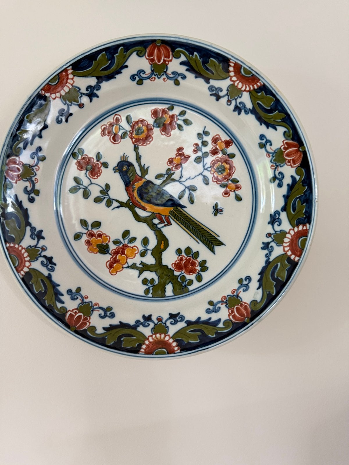 Set van 3 Makkum aardewerk wandborden met vogeldecor, Ophalen