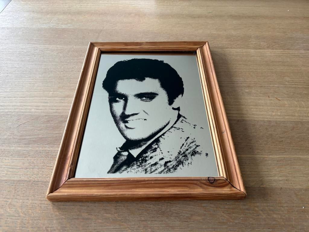 2 gave vintage Elvis Presley spiegels, Antiek en Kunst, Ophalen of Verzenden