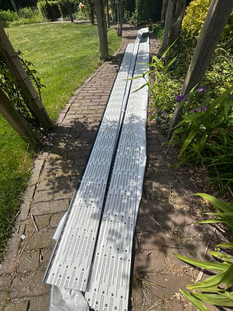 Witte Colorpanel Rabatdelen en Hoeklijn - 150x17mm, Ophalen, Gebruikt, Minder dan 25 mm, Overige typen