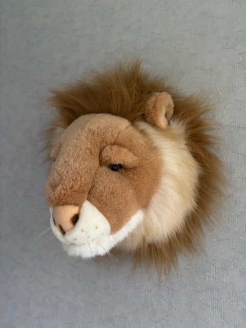 Leeuwenkop pluche / Dierenkop pluche, Ophalen of Verzenden, Zo goed als nieuw, Overige typen
