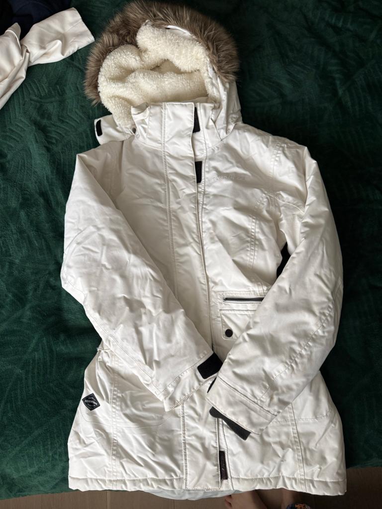 Didriksons Winterjas Dames - Crème/Wit, Maat 170 (S), Kleding | Dames, Jassen | Winter, Gedragen, Maat 36 (S), Wit, Ophalen of Verzenden