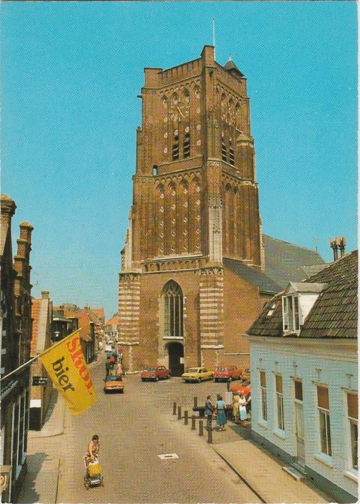 WOUDRICHEM Kerkstraat met Toren Martinus Kerk, Verzenden, 1960 tot 1980, Ongelopen, Noord-Brabant